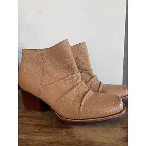 New Kork-Ease Womens Kissel Leather Boots Sz 6.5 Bootie in Dhiaphano K41411 Nude